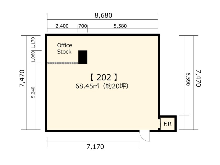 BPオーガニックスペース南船場 2F – 202 フロアマップ