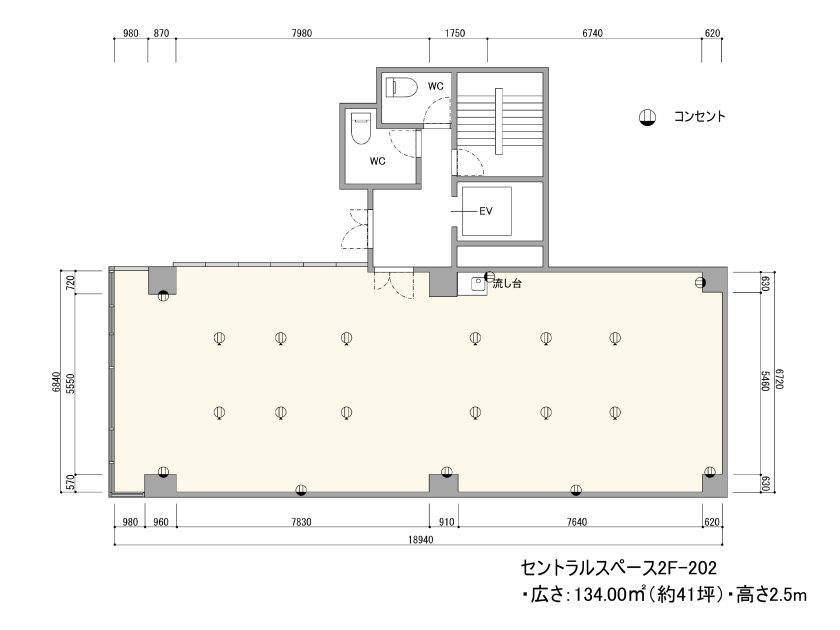 BPセントラルスペース南船場 2F – 202 フロアマップ