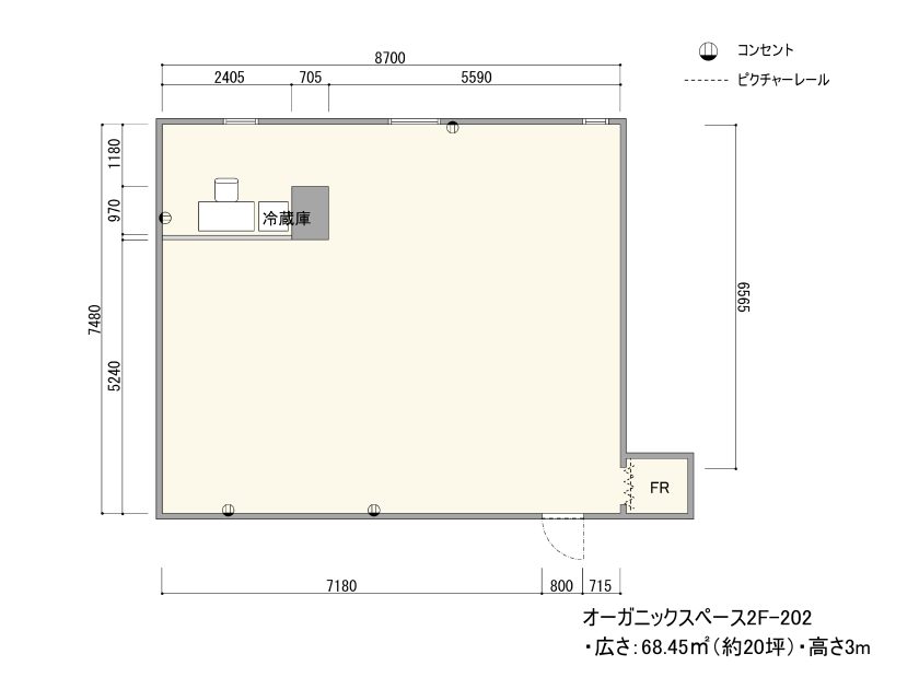 BPオーガニックスペース南船場 2F – 202 フロアマップ
