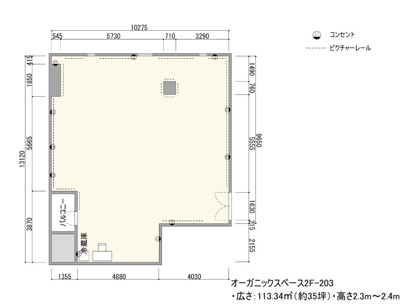 BPオーガニックスペース南船場 2F – 203 フロアマップ
