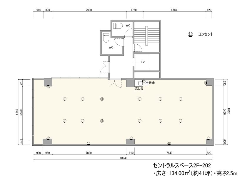 BPセントラルスペース南船場 2F – 202 フロアマップ