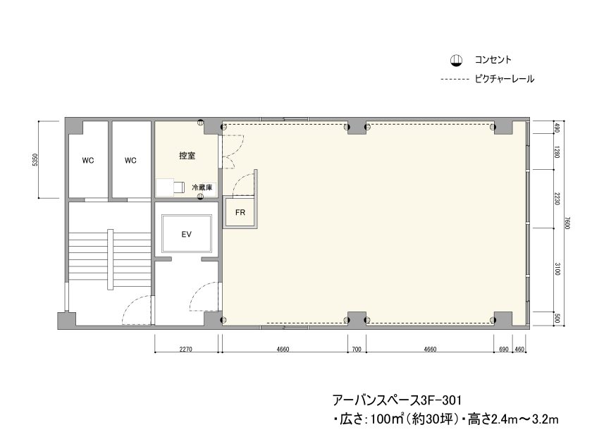 BPアーバンスペース南船場 3F – 301 フロアマップ